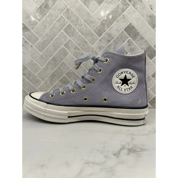 Converse Chuck Taylor All Star Move High Top Sneakers Womens Size 7 Purple Suede - Picture 4 of 8